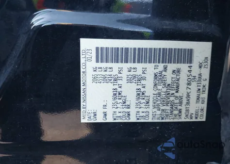 2023 Nissan Rogue Sv Fwd from USA, damaged, VIN 5N1BT3BA9PC780544